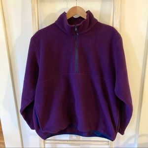 VTG 80s L.L. Bean 1/4 zip fleece pullover